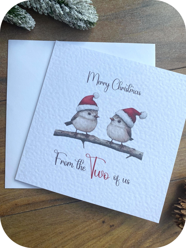 Whimsical Christmas bird Card
