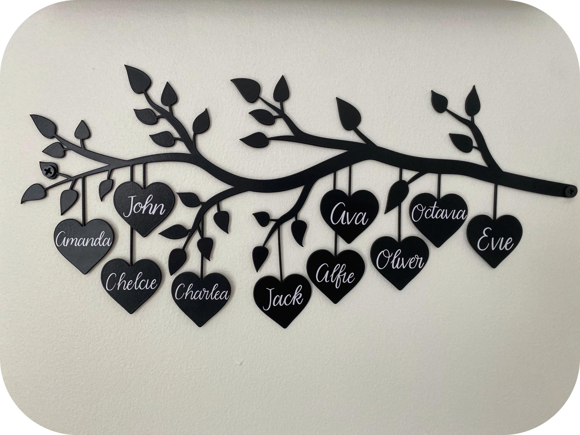 personalised family tree wall art