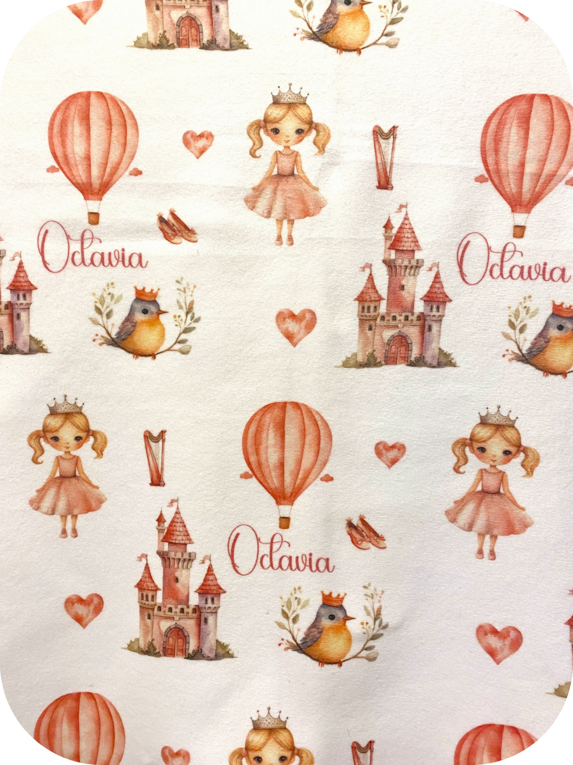 personalised princess fleece blanket
