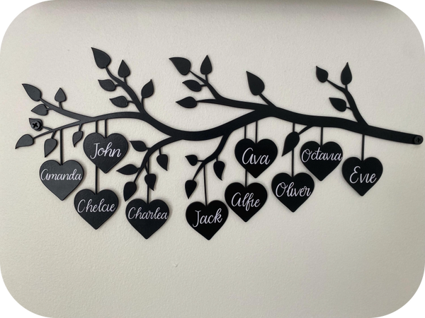 personalised family tree wall art