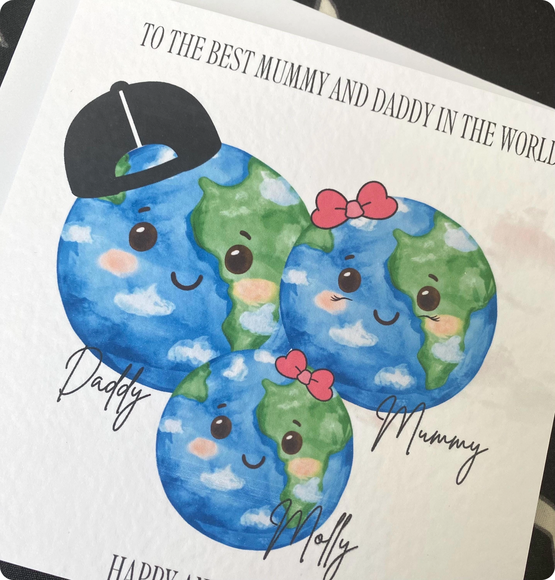 Best Mummy Daddy in the World Personalised Card