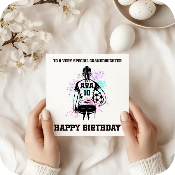 Personalised Football Birthday Card