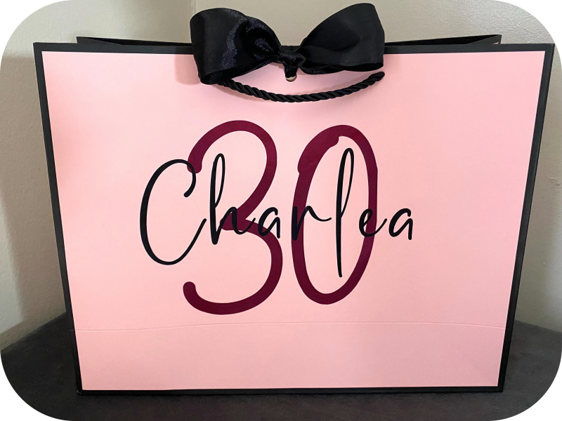 Personalised Birthday Gift Bag with Name and Age