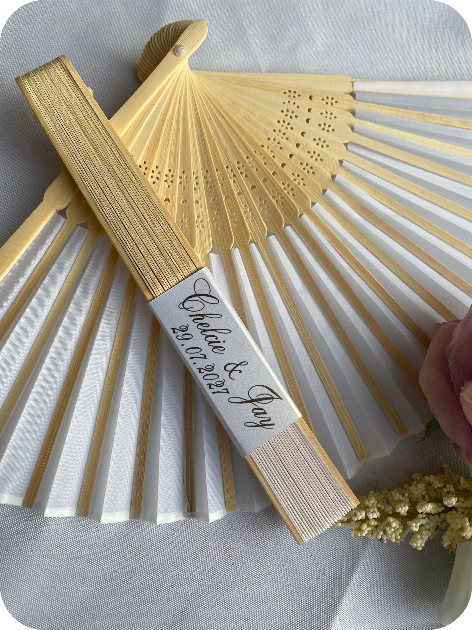 Personalised Wedding Hand Fan