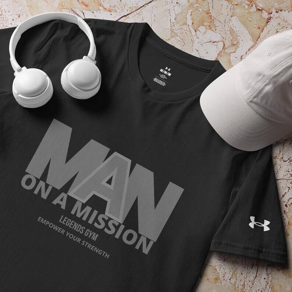 Under Armour Man on a Mission T-Shirt – Motivational Gym & Training Tee for Men