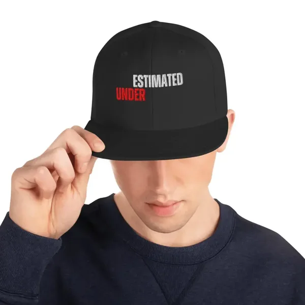 Underestimated Snapback Hat | Bold Flat Bill Cap for Men & Women