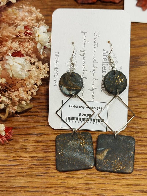 Outlet - Zwart met gouden glitters