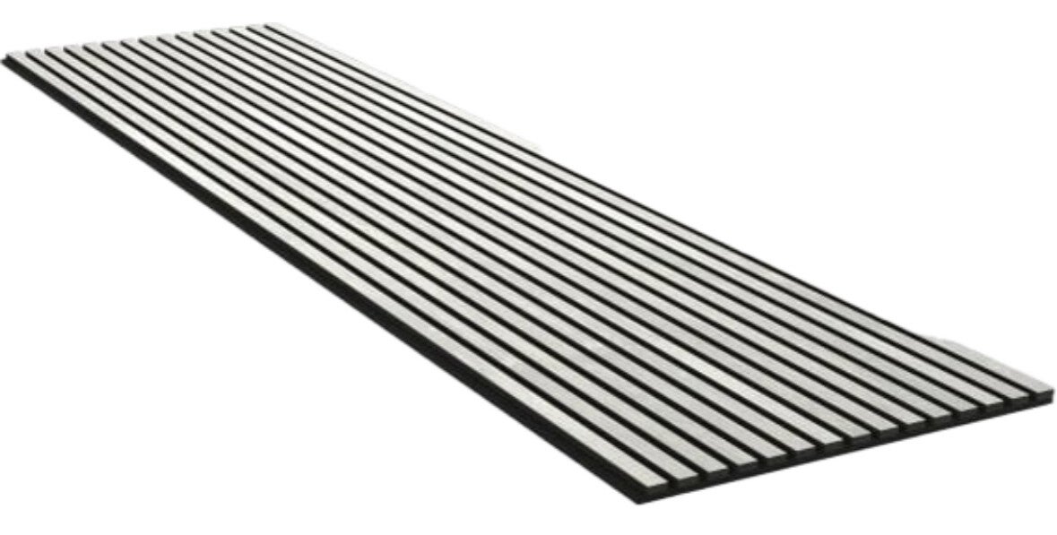 Akoestische Wandpaneel Grijs eiken | Houten Akupanel | 240x60 cm | driezijdig gefineerd