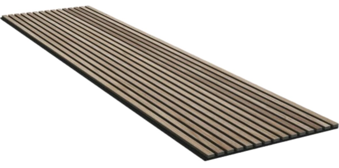 Akoestische Wandpaneel Walnoot | Houten Akupanel | 270x60 cm | driezijdig gefineerd