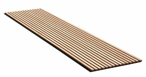 Akoestische Wandpaneel Naturel Eiken | Houten Akupanel | 270x60 cm | driezijdig gefineerd
