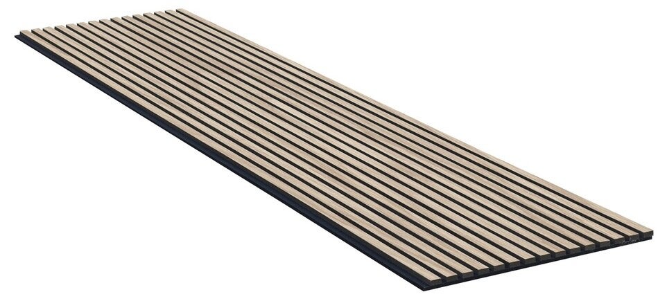 Akoestische Wandpaneel Licht Eiken | Houten Akupanel | 270x60 cm | driezijdig gefineerd