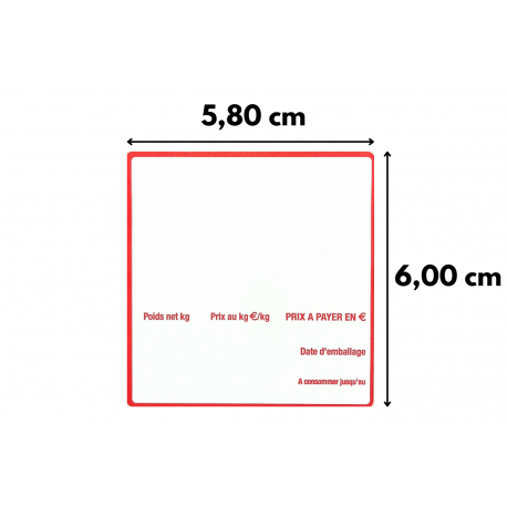 ETQ 58x60 IMPRIME ROUGE