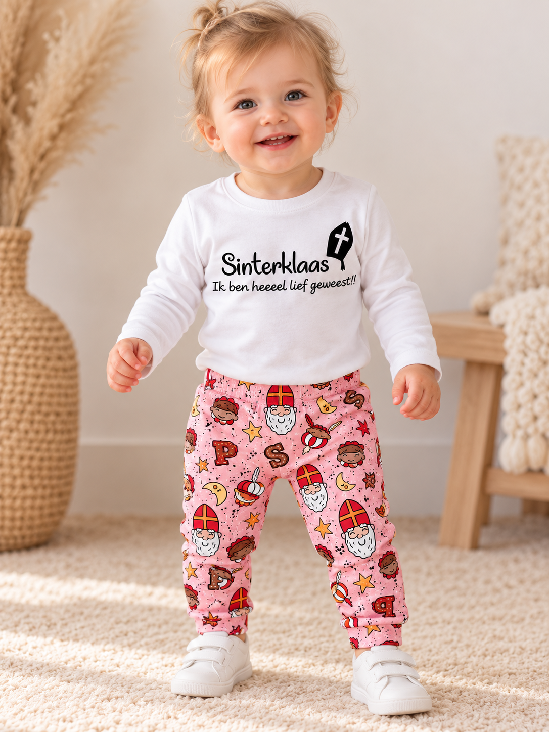 Longsleeve sinterklaas ik ben heel lief geweest wit