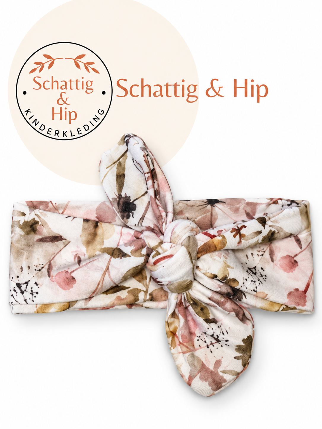 Haarband bladeren taupe