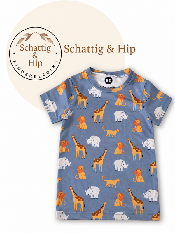 T'shirt safari dieren
