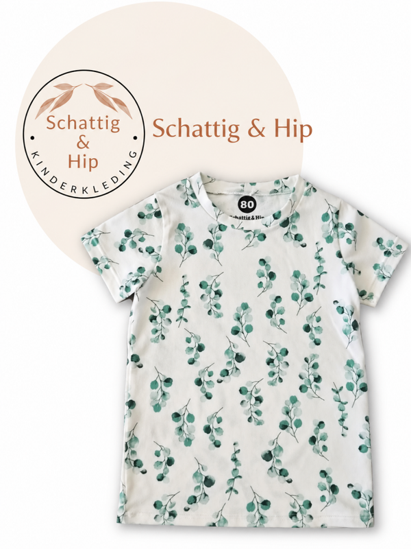 T'shirt blaadjes groen