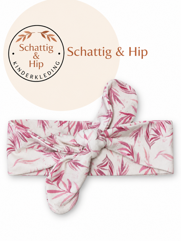 Haarband roze blaadjes