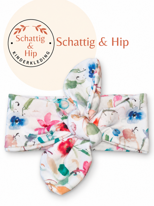 Haarband bloemen fel