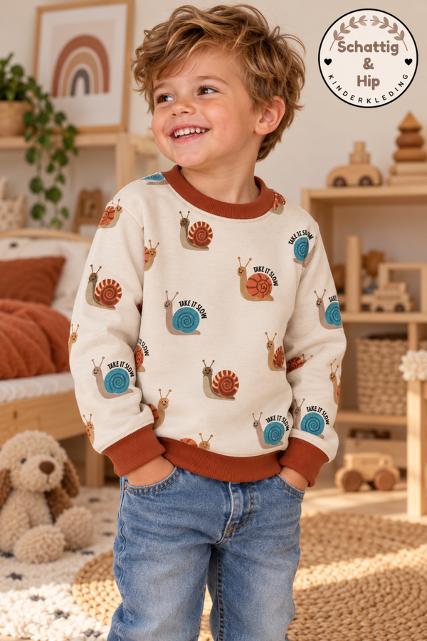 Sweater slakken ecru