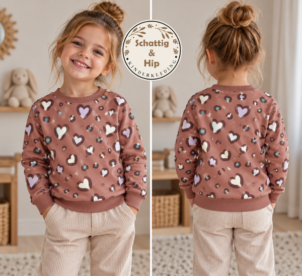 Sweater harten mauve