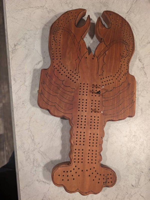 Lobster Cribbage board