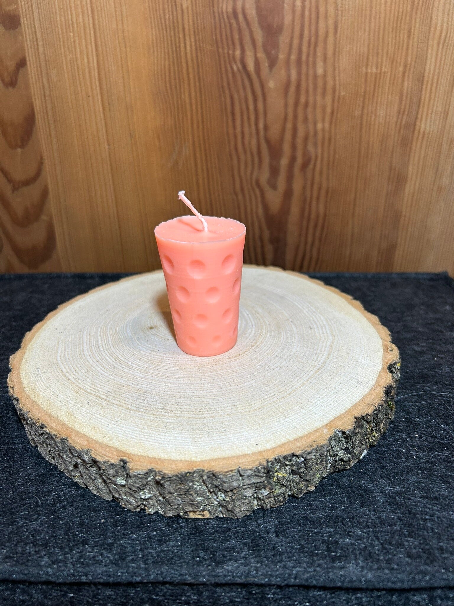 "Dubbe" Kerze apricot