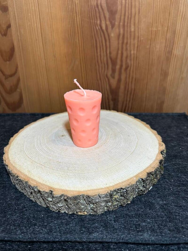 "Dubbe" Kerze apricot