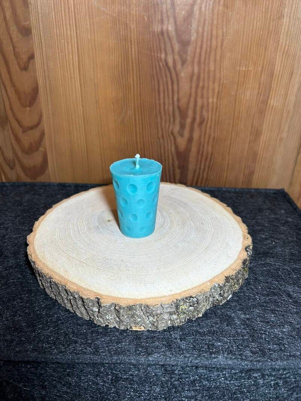 "Dubbe" Kerze türkis