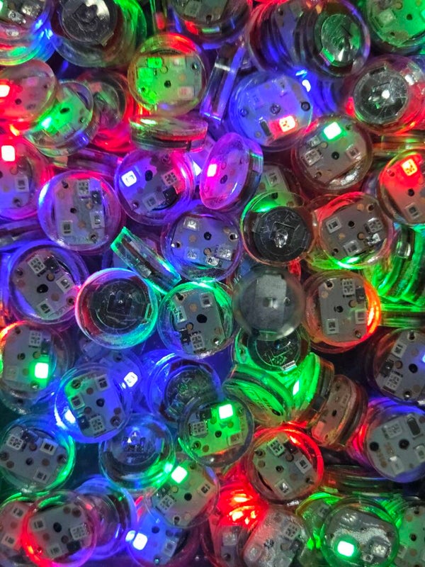 Flat Round Blinking Light for DIY - 10pcs