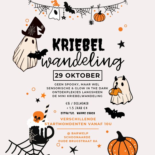 10u - MINI KRIEBELWANDELING | Woensdag 29 oktober '25