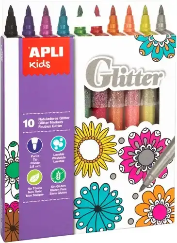 Apli Kids | Glitterstiften 10 stuks