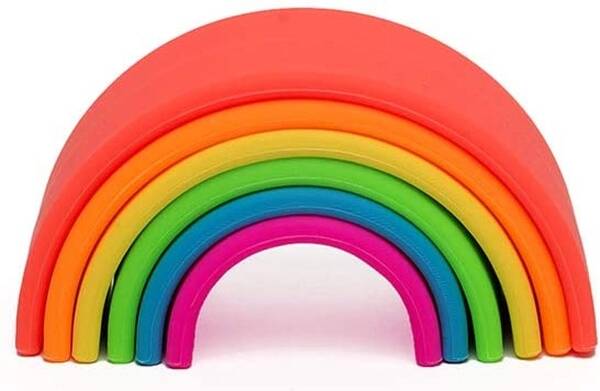 Dëna | Silicone regenboog neon klein (6stuks - 10cm)