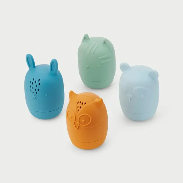 Tickit - Badspeeltjes Silisoft Waterspuiters (4-pack) | Neutraal