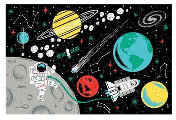 Mudpuppy | Magische puzzel Glow in the dark - Ruimte