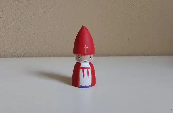 Atelier Nouk | Sinterklaas - Houten Pegdoll Sint - Thema Sinterklaas