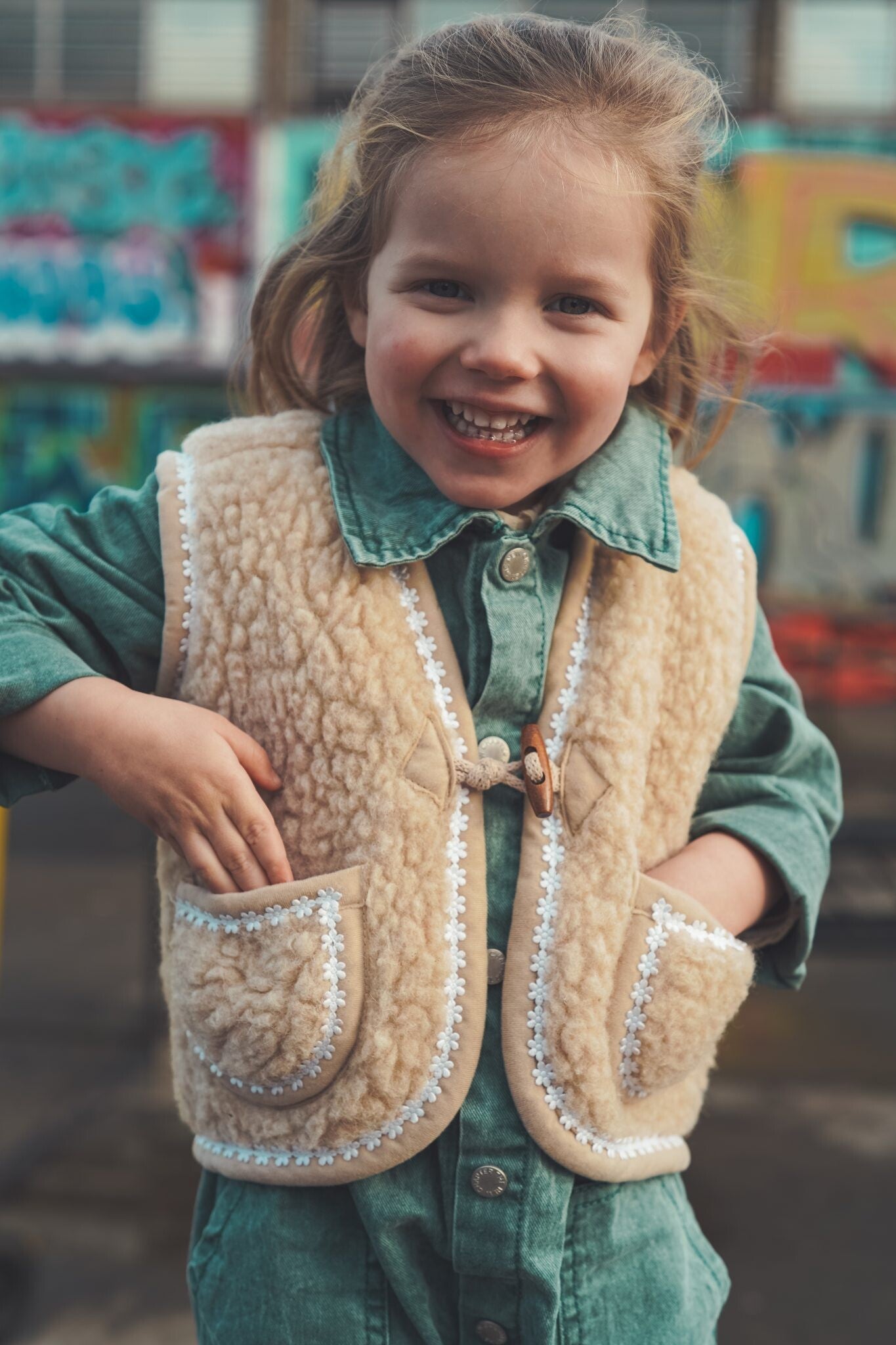 We are wovens | Bodywarmer Flower rhodante