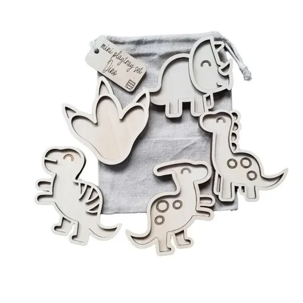 KIDDI | Mini houten vulvormen - Dino