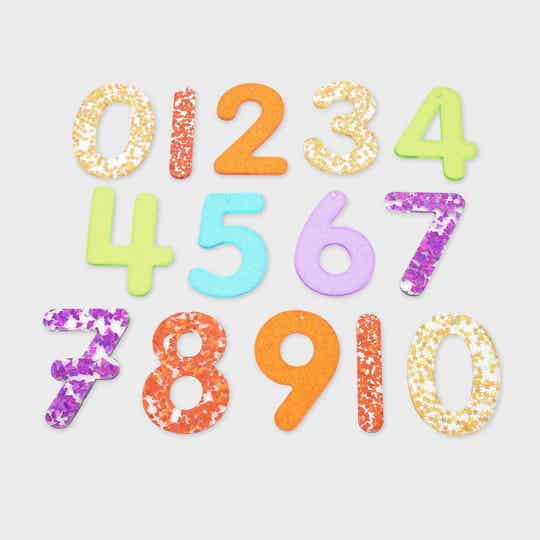 Tickit | Rainbow glitter cijfers