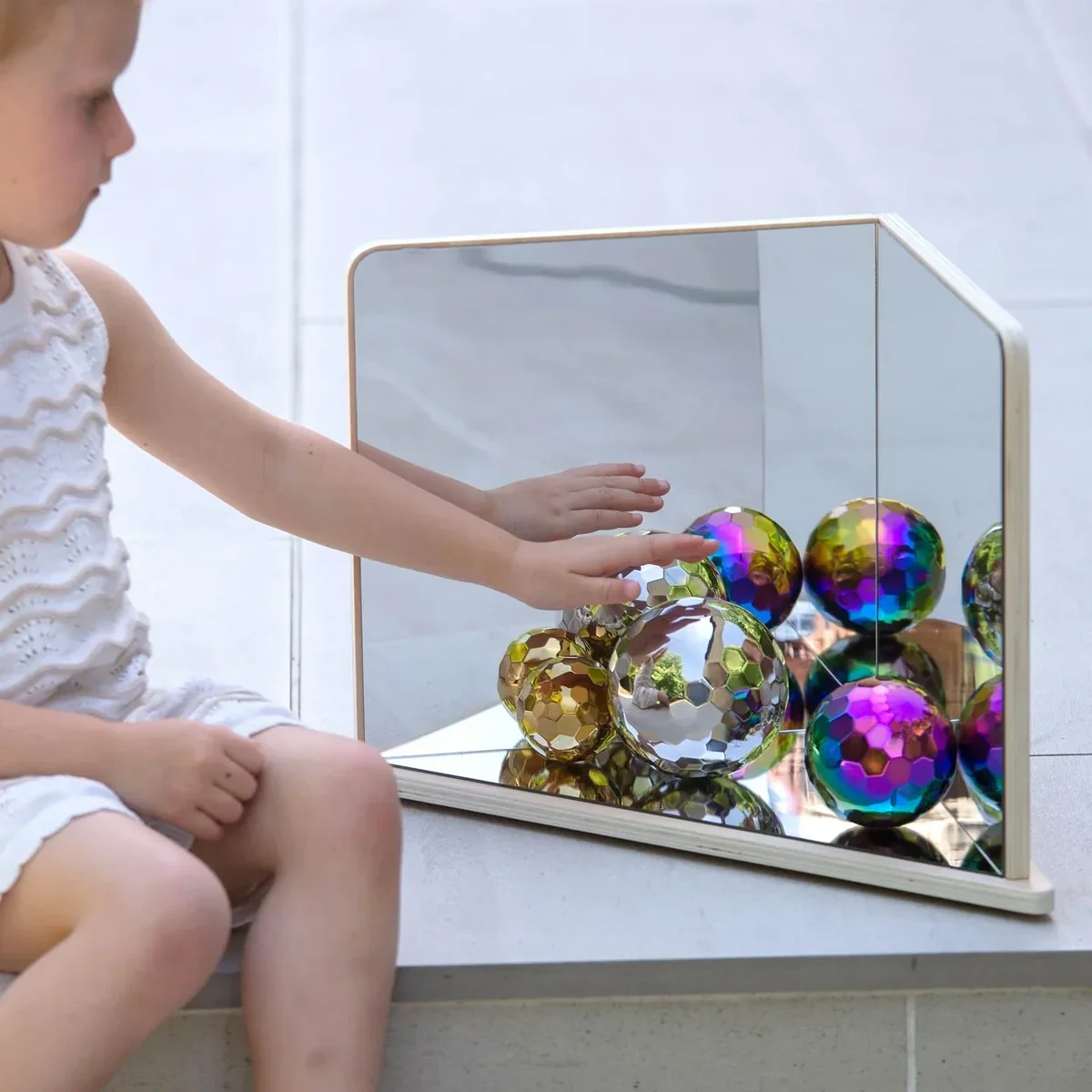 GBL O | Tickit | Sensory Steel Mosaic Mystery Balls pk6 - Sensorische mozaïek ballen