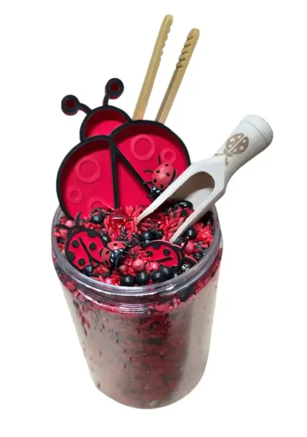 Sensoryfun | Pour and play - Ladybugs Lieveheersbeestjes Insecten