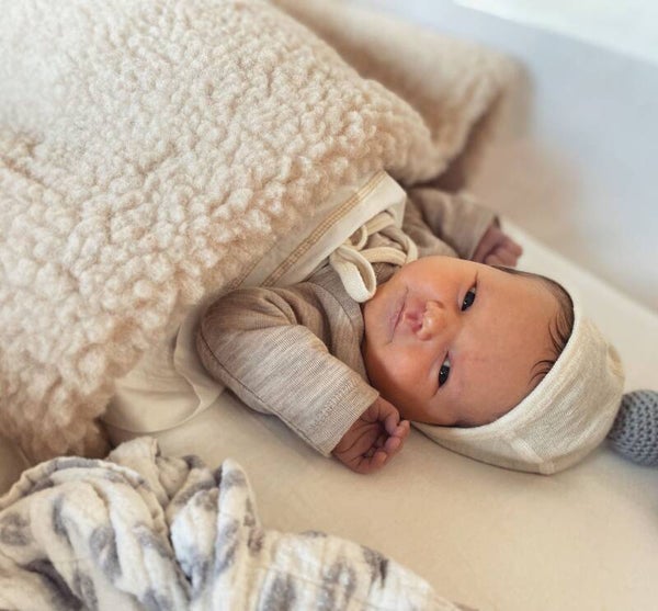 We Are Wovens | Wollen wiegdeken - lichtbruin