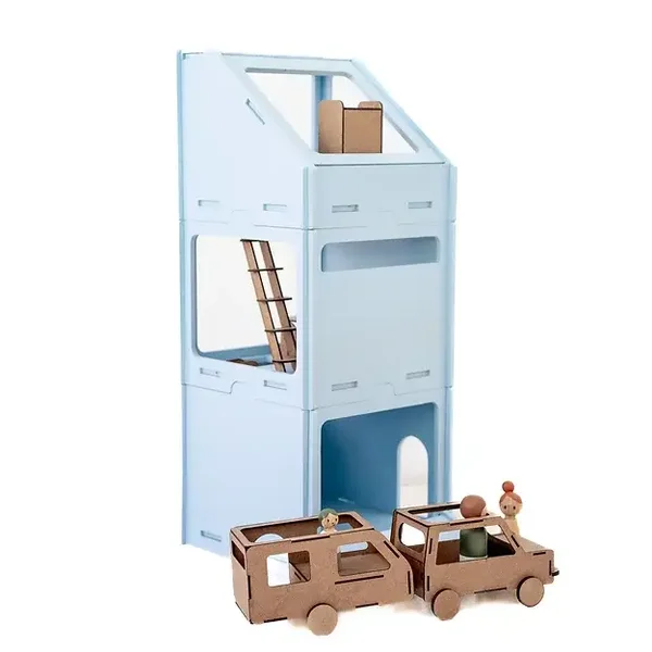 TOKO4KIDS | ECO Modulair poppenhuis - Loft set