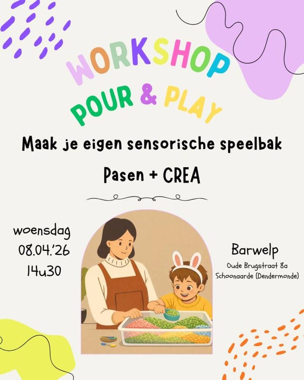 08.04 - DIY POUR & PLAY | Sensorische speelbak maken: Pasen