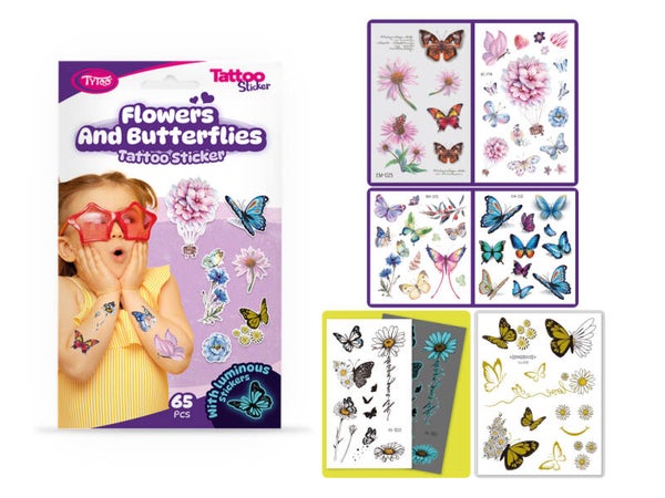 Tytoo Tattoo Sticker - Bloemen En Vlinders