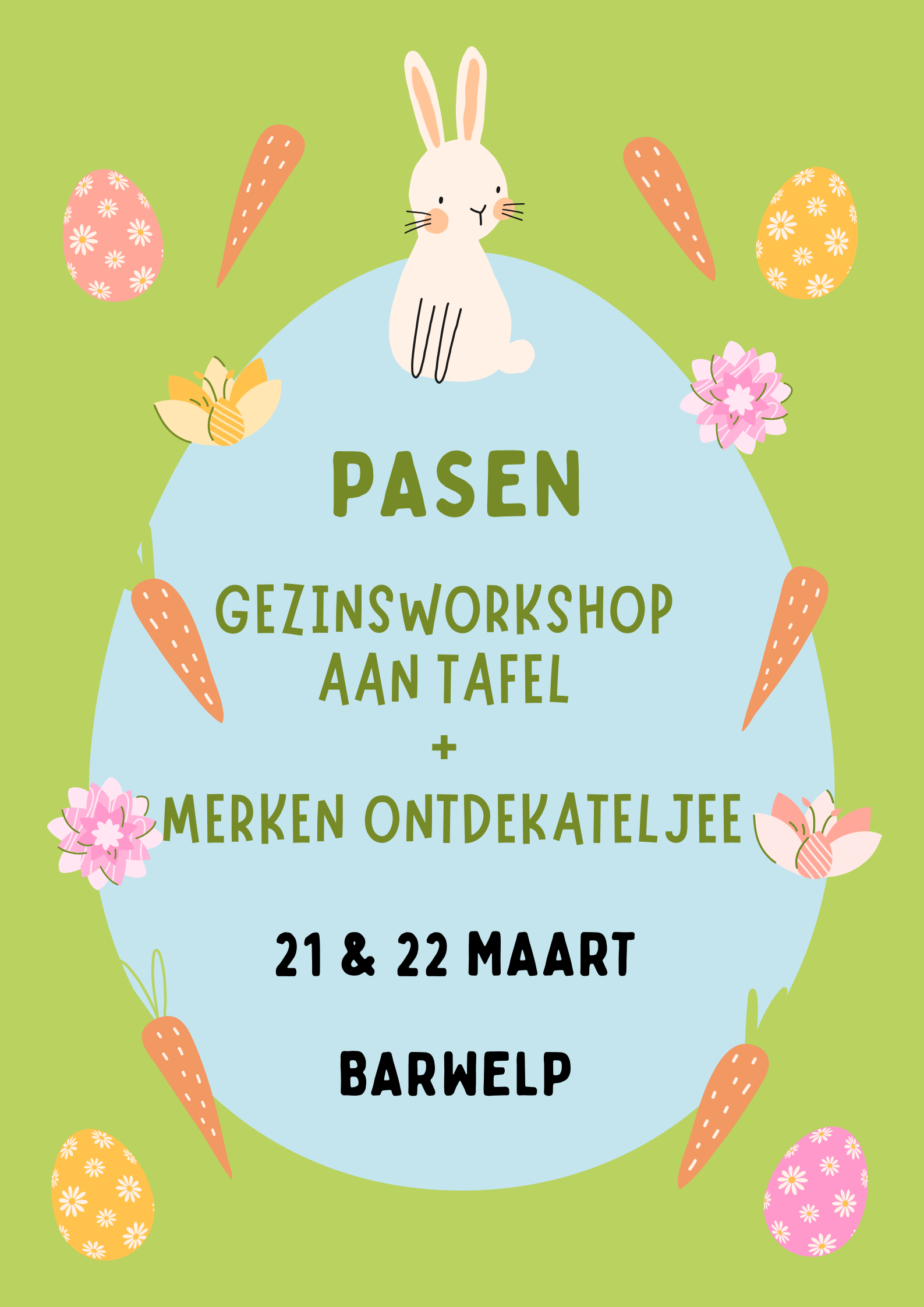21 & 22 MAART | WORKSHOP AAN TAFEL PASEN
