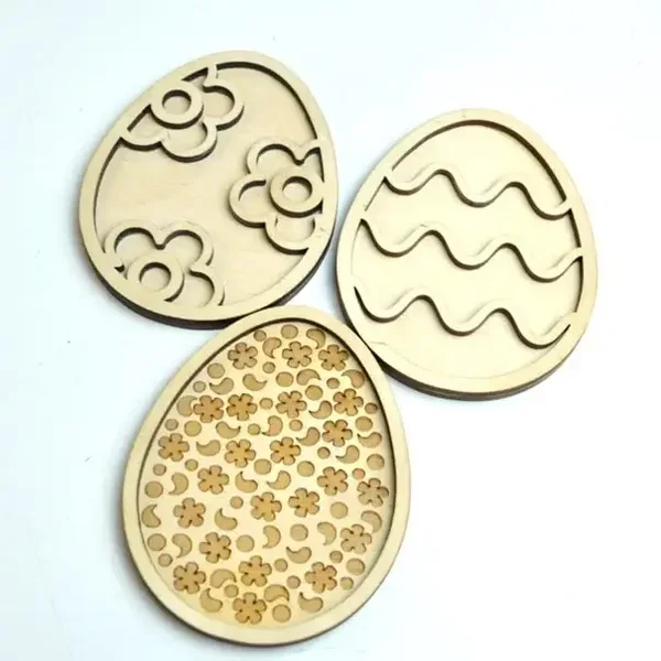 KIDDI  | Houten Vulvormen Paaseieren 3st