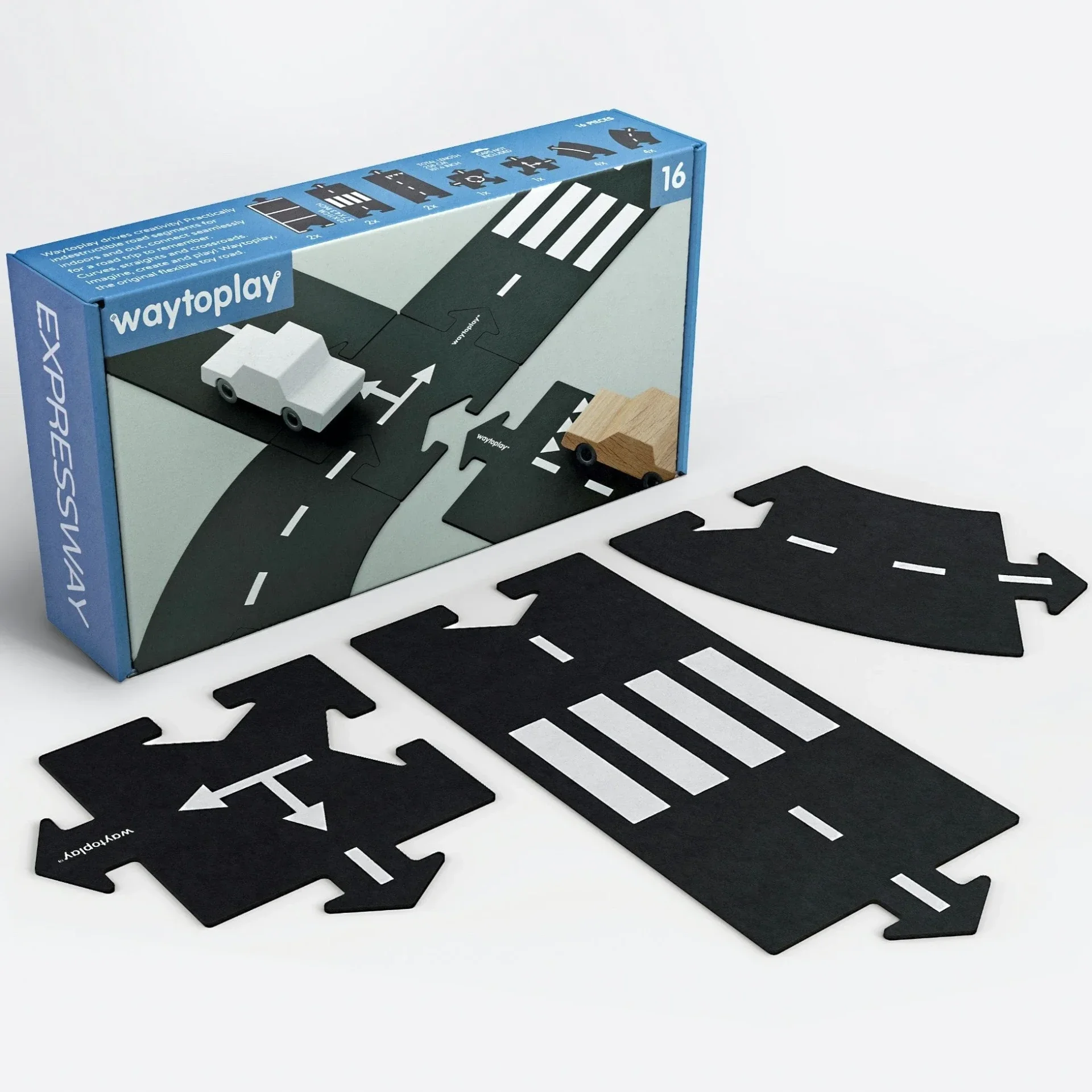 WayToPlay | Flexibele autobaan 16 stuks