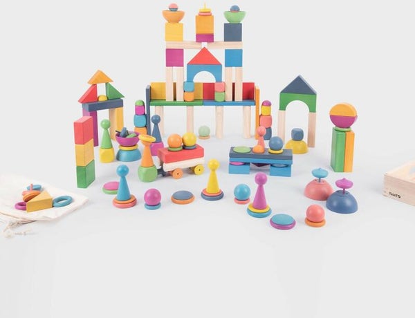 Tickit | Regenboog Houten Superset - Loose Parts XL