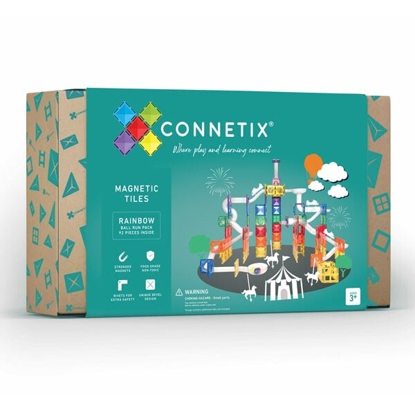 Connetix Tiles | Rainbow Ball Run Pack EU - 92 Stuks