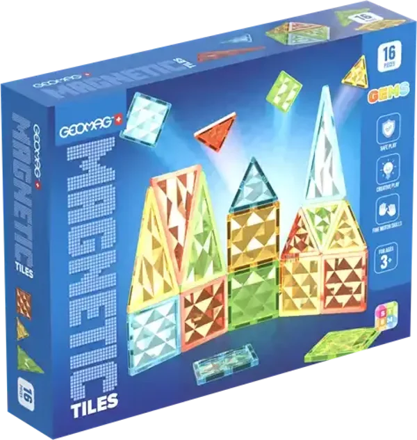 Geomag | Magnetische tegels Gems 16 stuks